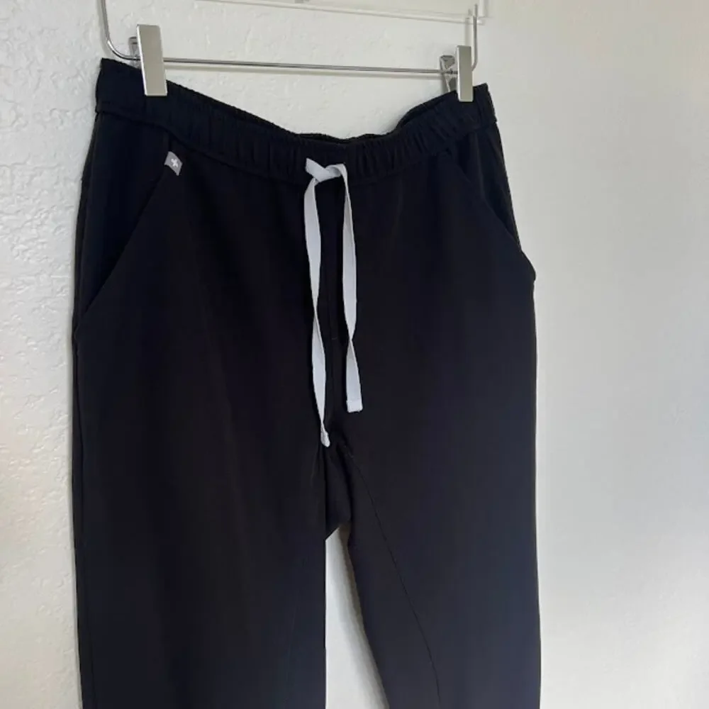 Figs Women's Jogger Scrub Pants M Black Slim Fit Workwear